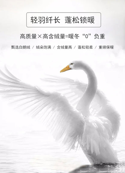 Goose Down Soft Duvet Luxury Blanket King Queen Twin Size Comforter Bedding Filler Bread Shape Super Warm Quilt.