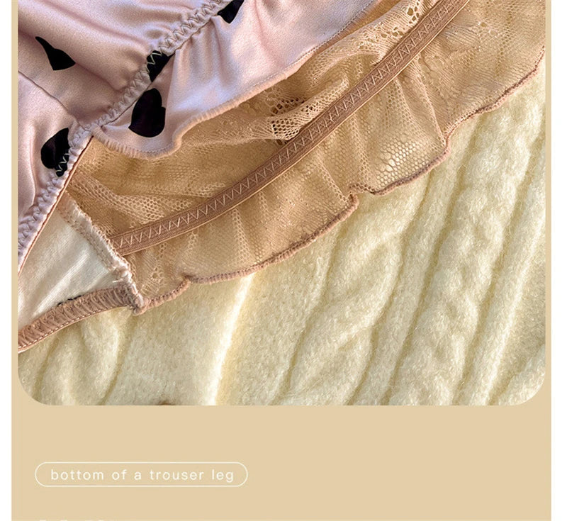 Sexy lingerie women Satin tangas lace ropa interior femenina sweet calzones para mujer plus size panties heart underwear women.