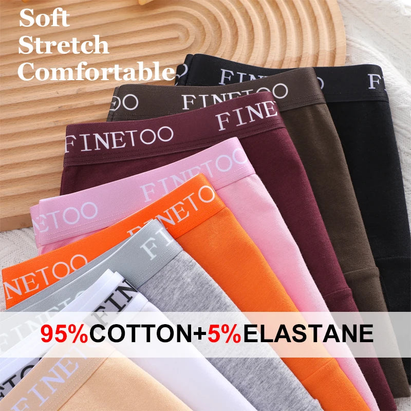 FINETOO 3Pcs Cotton Letter Belt Underwear Women's Panties Sexy Breathable Low Waist Briefs Female Stretch Comfortable Lingerie.