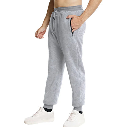 New Sweatpants Side Zipper Pockets Men Joggers Track Pants Elastic Waist Sport Casual Trousers Baggy Fitness Gym Clothing.