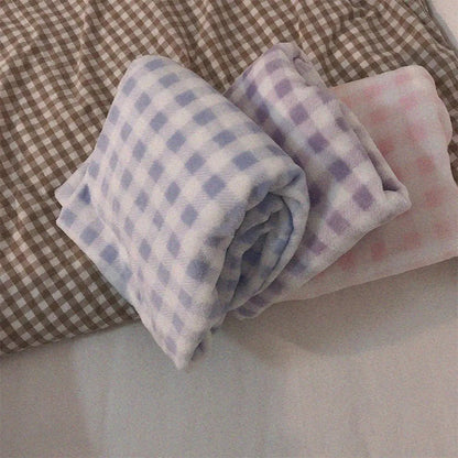 Fleece-Pyjama-Set für Damen, dick, warm, Winter-Nachtwäsche, lässig, solides Oberteil und karierte Hose, weiches Pyjama-Set für Damen, Heimanzug.