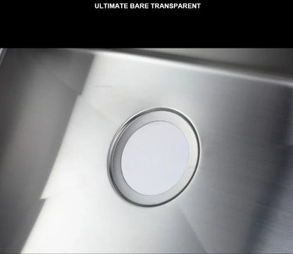 Hidden Stainless Steel Kitchen Sinks Modern Kitchen Accessories with Cover Kitchen Sink Dish Drainer Light Luxury Single Tank L