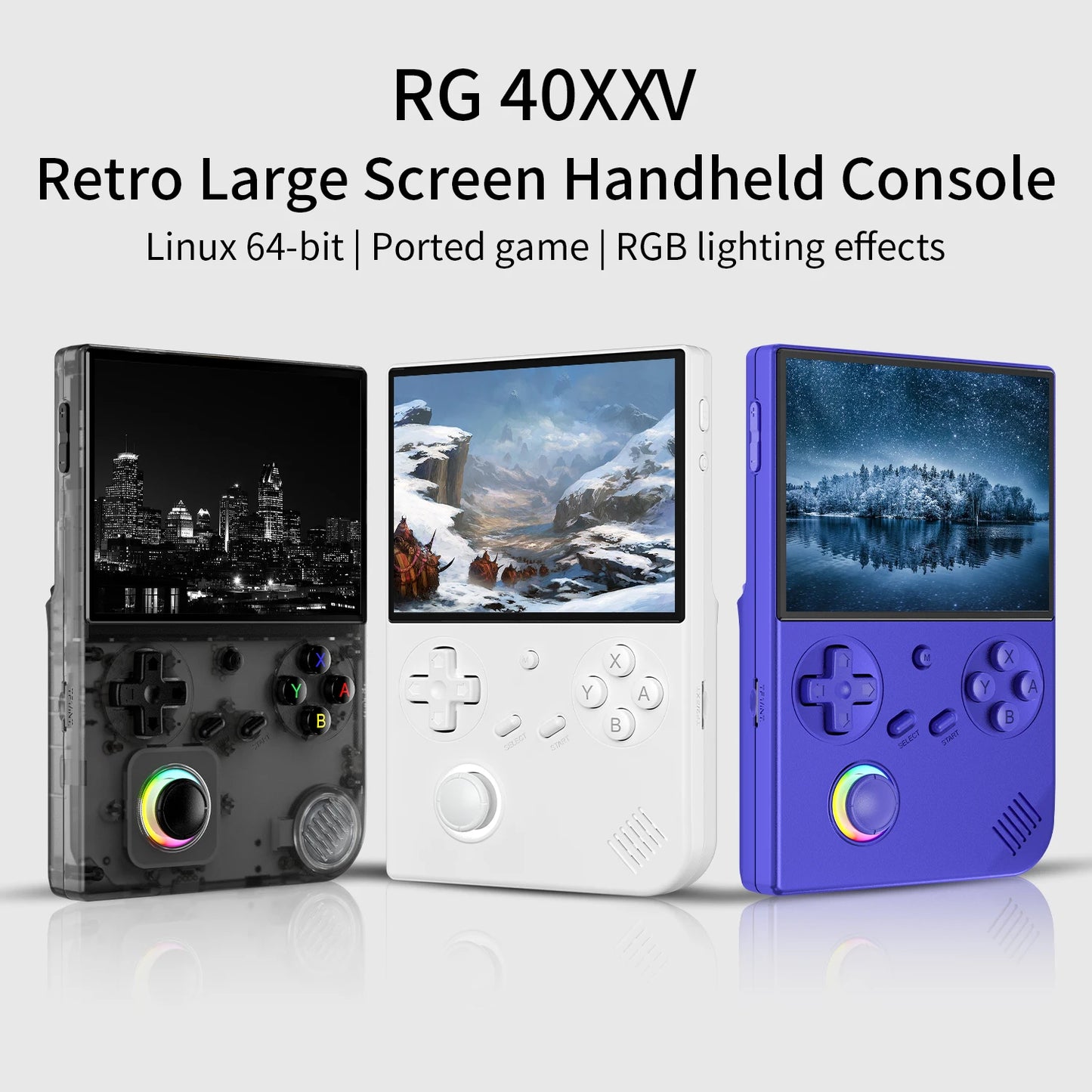 ANBERNIC RG 40XXV 64 Bit Linux Retro Handheld Game Console 4.0'' IPS Screen Supports 5G WiFi Bluetooth HD-Support Output RG40XXV.