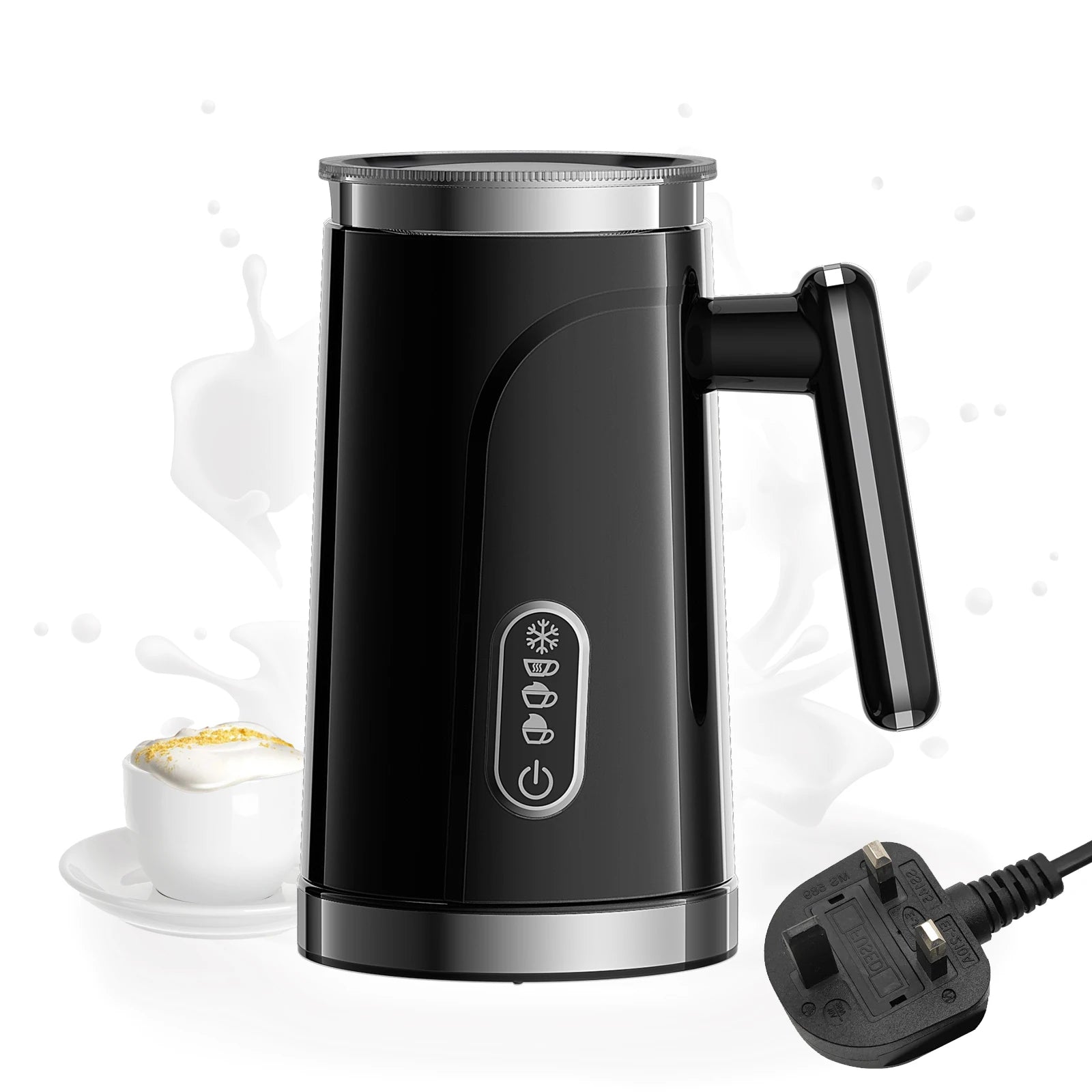 BioloMix,4 in 1 Automatic Hot and Cold Milk Frother Warmer for Latte, Foam Maker, Hot Chocolates, Cappuccino.