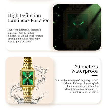 OLEVS 9995 Women's Watch Luxury Elegant Quartz Ladies Wristwatch Top Brand Waterproof Luminous Date Original Watch For Women.