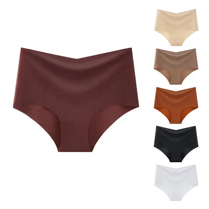 3PCS SET High Waist Panties Ice Silk Seamless Panty for Women Plus Size Sexy Comfortable Breathable Underwear S-3XL.