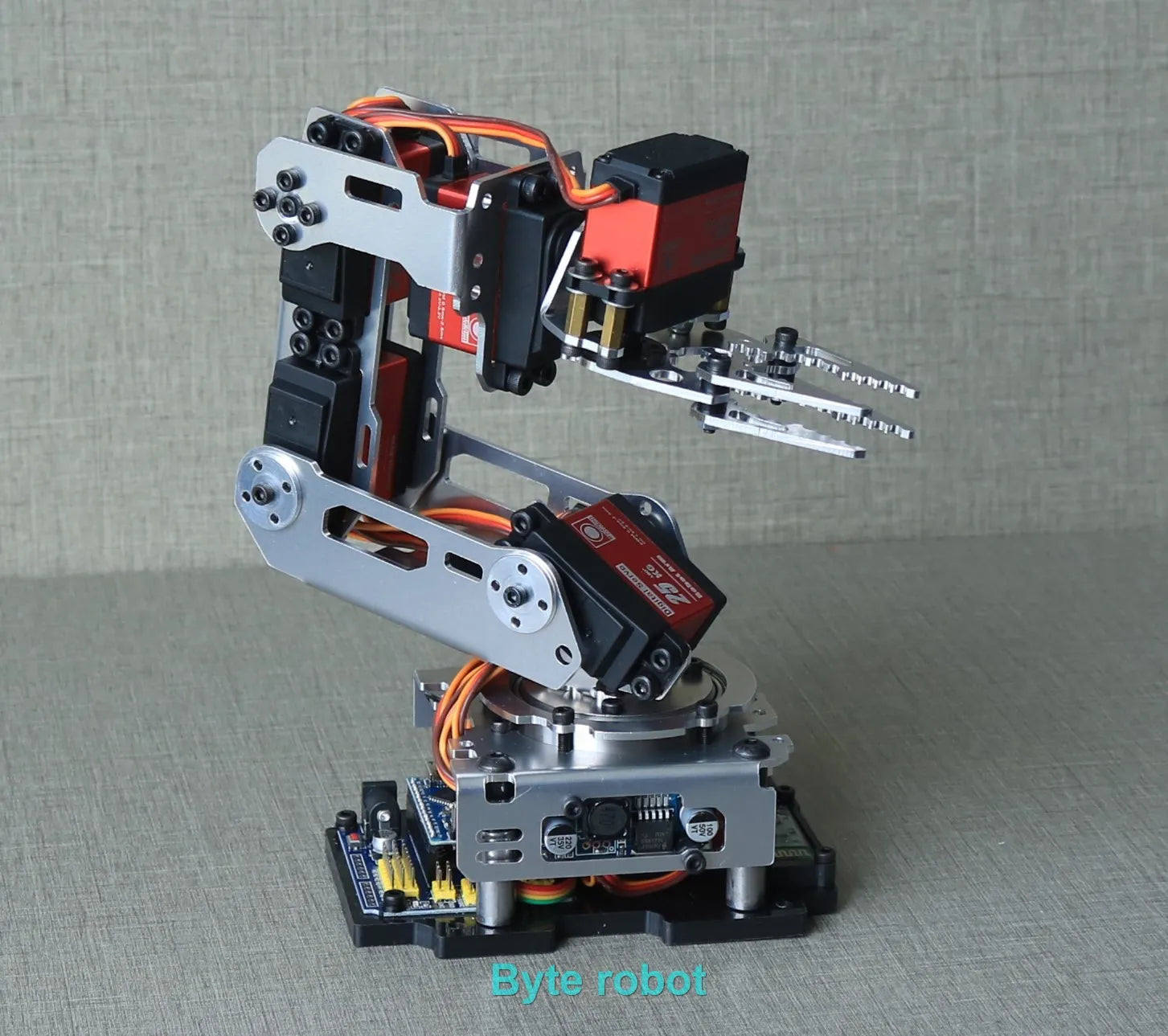 APP Control 6 Dof Metal Mechanical Arm Aluminum Alloy Bracket High Quality Robot Arm for Arduino Robot DIY Kit Programmable Arm.