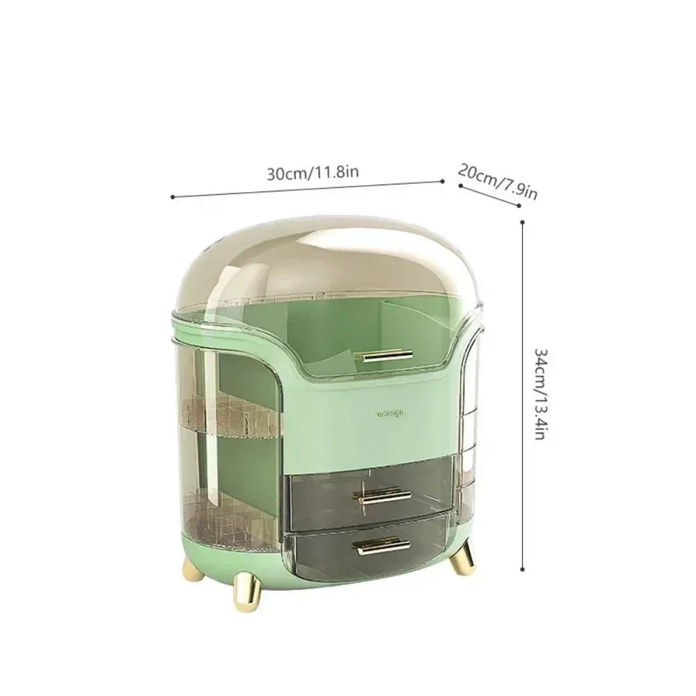 Desktop Makeup Organizer Transparent Jewelry Cosmetic Storage Box Dustproof Large Capacity Makeup Container Jewelry Lipstick Box.