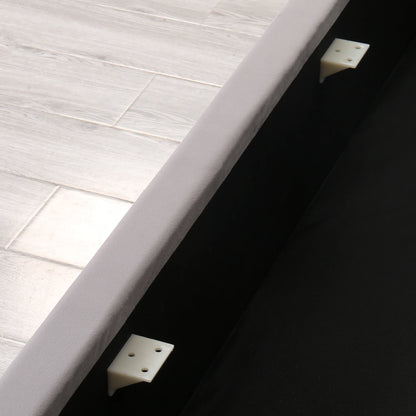 Fangange gepolstertes ohrenförmiges Bett, komplettes/Queensize-/King-/Doppelbett, hydraulisches Funktionsbett mit Lattenrost und Stauraum, Samt