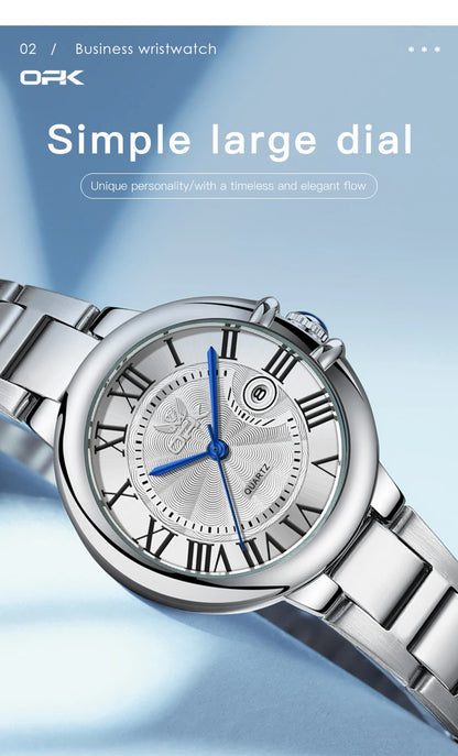 OPK 6039 Women Watch Roman Scale Stainless steel Waterproof Quartz Watch for Women.