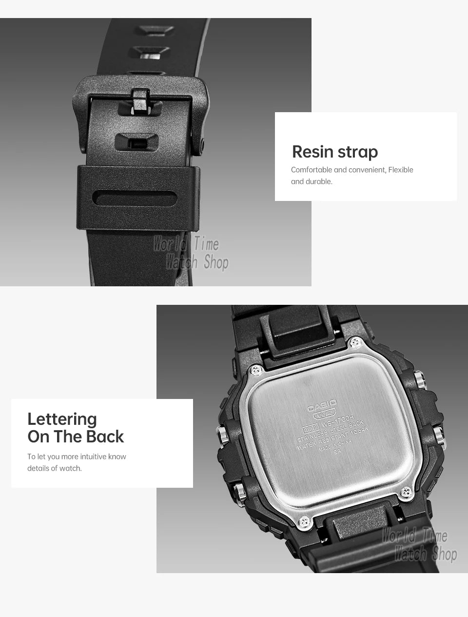 Casio Men's Watch Fashion Sports Outdoor Wristwatch Active Lifestyle Timepiece Casual Design WS-1700H series.