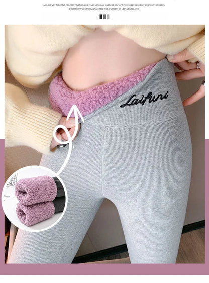 Winter Warm Leggings Women Adding Velvet and Thickening Leggings Small Feet Pencil Pants Outdoor Wearling Casual Stretchy Pants.
