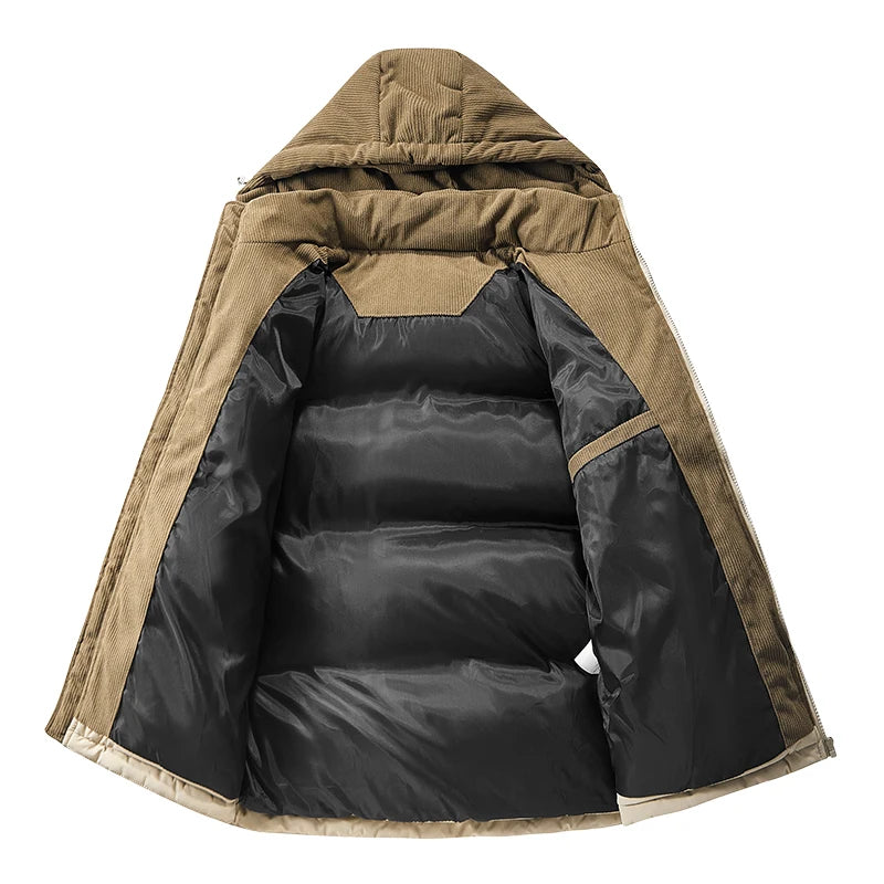 Winter Loose-fit Thickened Warm Cotton Parka Men Trendy Student Puffer Jacket Oversize Parka Korean Men's Puffer Jacket Parkas.