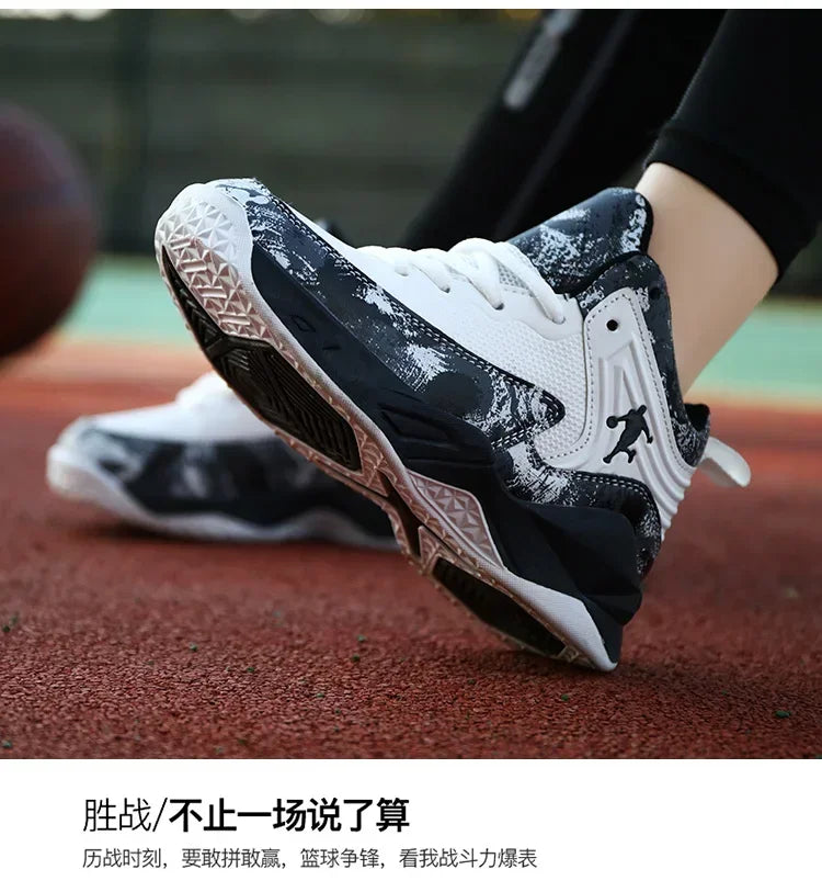 Basketball Shoes for Kids Sneakers New Boys Brand Thick Sole Non-slip Children Sports Shoes Child Boy Basket Trainer Shoes.