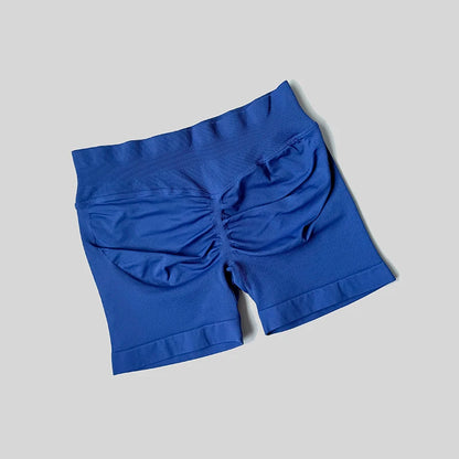 2025 Seamless Yoga Shorts Women Fitness Sports Biker 4.5" Low Ribbed Band Gym Shorts Workout Scrunch Butt Impact Leggings.