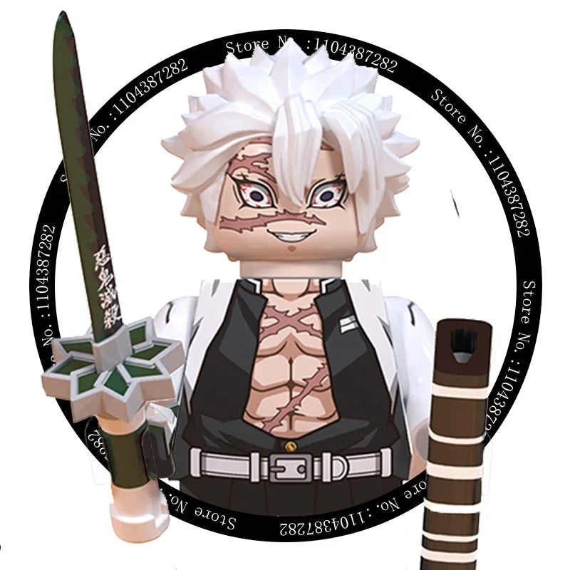 2025 Hot Toys WM6116 WM6138 Demon Slayer Blade Building Blocks Mini Action Figure Accessories Halloween Christmas Gifts for Kids