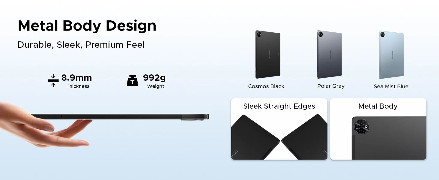 DOOGEE Tab E3 Max Tablet PC Android 15 Gemini AI Quad Speakers 14'' 2.1K Display 32GB(8+24) RAM 256GB ROM 13500mAh Battery Pad.