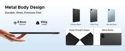 DOOGEE Tab E3 Max Tablet PC Android 15 Gemini AI Quad Speakers 14'' 2.1K Display 32GB(8+24) RAM 256GB ROM 13500mAh Battery Pad.