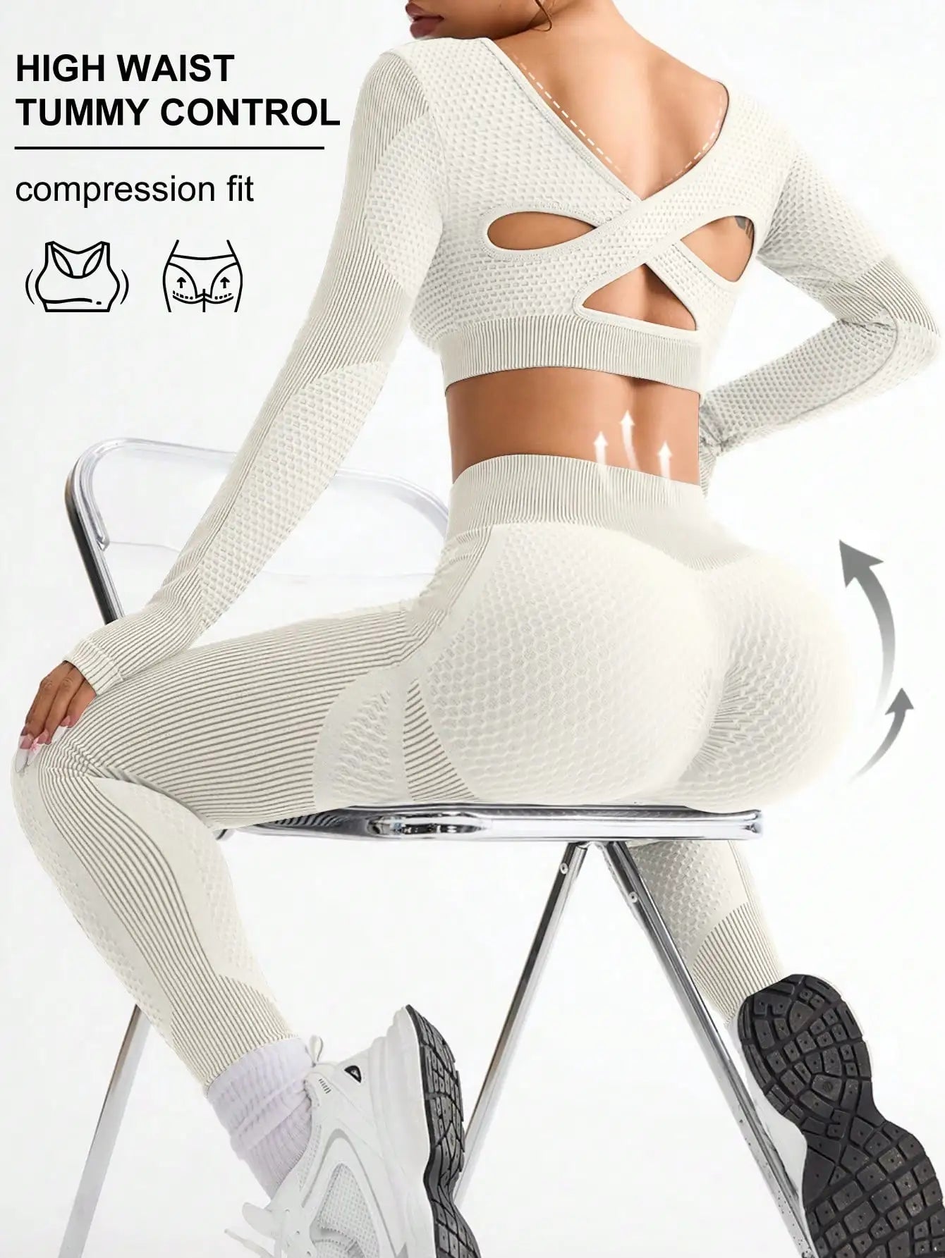 2pcs Hot-selling New Sports Tight Running Breathable Seamless Yoga Suit Women's Outdoor Fitness Suit Women's.