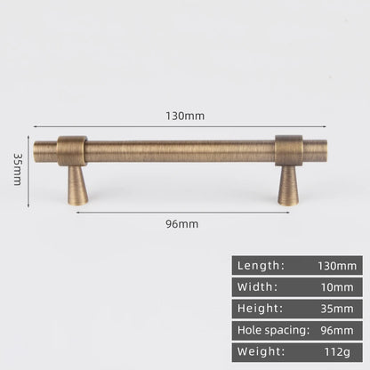 KEDLO Solid Brass Brushed Antique Brass Bronze 500mm Pull Drawer Knobs T Bar Kitchen Cabinet Handle