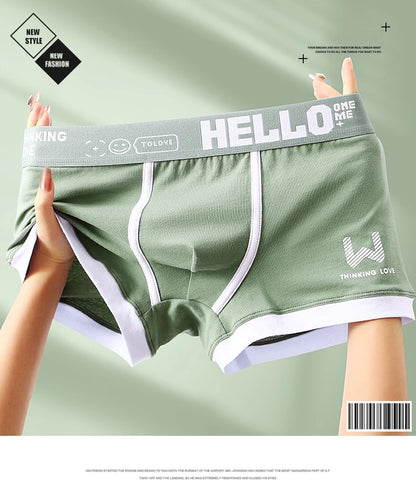 1/3PCS männer Boxer Baumwolle Shorts Höschen Weichen Brief Gürtel Atmungs Mode Sport Männer Boxer Mid-taille vier Ecke Hosen