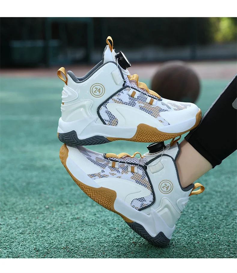 Kids Basketball Shoes Boys Sneakers Non-slip Child Trainer Basket Shoes Outdoor Children Sport Shoes