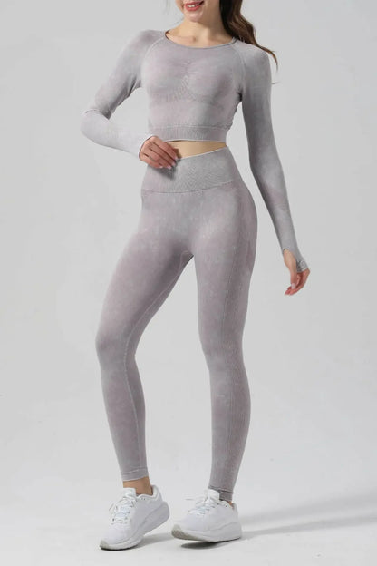 High Waist Yoga Pants Sand Washed Seamless Peach Butt Fitness Sportswear Tight Long Trousers for Women Autumn Season.