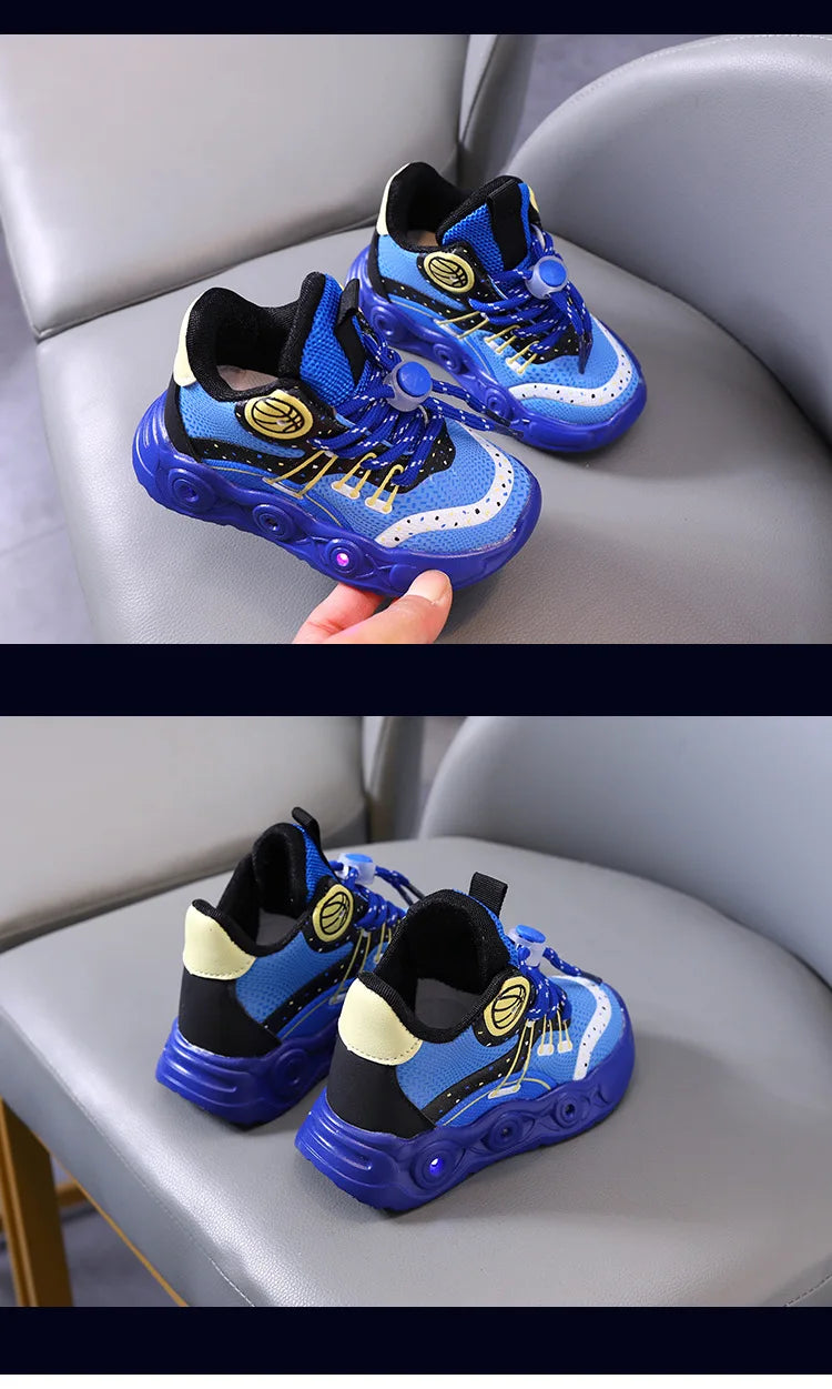 Hot Sales Lovely Fashion Kids Sneakers Cute Classic LED Lighted Baby Girls Boys Sneakers Glowing Children Shoes Toddlers.