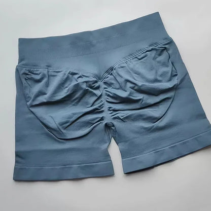 WOMEN SPORTS Impact Shorts Low Ribbed Waist Seamless Scrunch Bum Workout Gym Shorts Booty Hight Stretch Running Shorts.