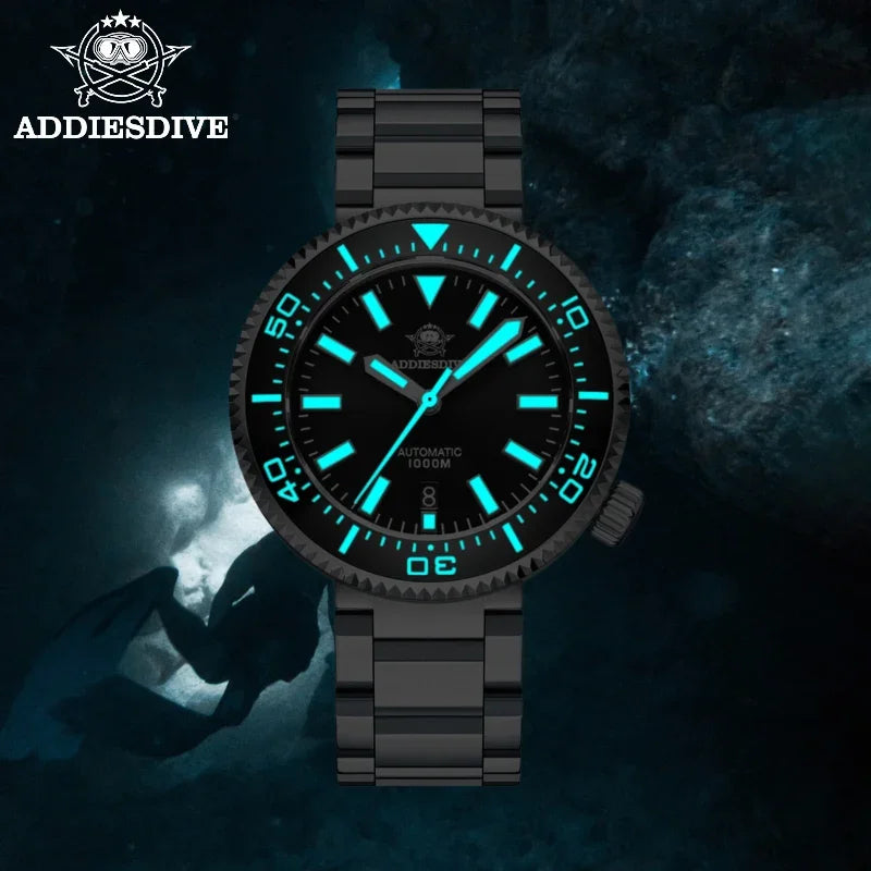ADDIESDIVE Men's Diver's Watches 1000m Sapphire Glass Super Luminous Calendar NH35A Automatic Mechanical Wristwatch Luxury Watch.