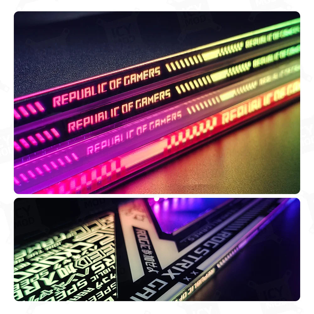 ASUS GX601 Case Lighting panel kit ARGB Laser Engraved Lighting Plate ROG Strix Helios Refit Custom PC MOD Gabinete Shroud.