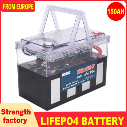 New12V100Ah LiFePo4 Battery 120AH 150AH200AH 12v Rechargeable Lithium Battery Pack300A With Bluetooth BMS for Comping Solar Boat