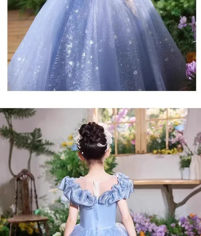 Elegangt Mädchen Abendkleid Luxus Prinzessin Kleid Geburtstag Party Pageant Outfit Kinder Klavier Rezitieren Leistung Formelle Kleidung.