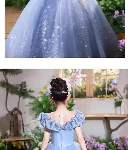 Elegangt Mädchen Abendkleid Luxus Prinzessin Kleid Geburtstag Party Pageant Outfit Kinder Klavier Rezitieren Leistung Formelle Kleidung.
