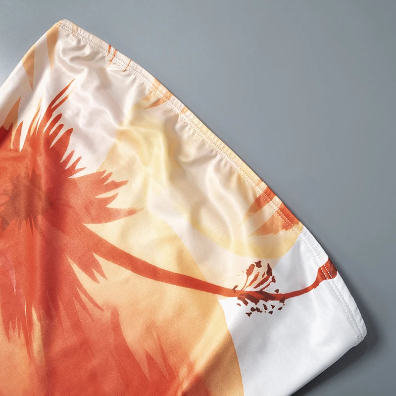 CUTENOVA Damen 2024, neues, mit Blumenmuster bedrucktes, schlauchloses Kleid, lässig, Urlaub, schulterfrei, schlank, Strand, bodenlang, langes Kleid.