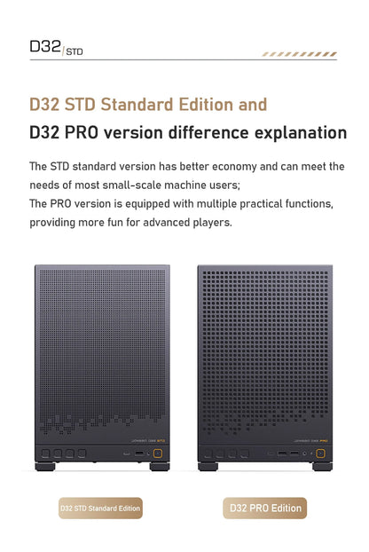 Jonsbo D32 STD/PRO Black MATX Desktop Small Case Support ATX/SFX Power Supply 240 Water Cooling Computer Office PC Case