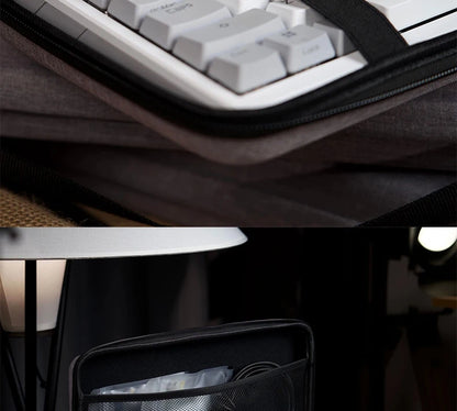 Dustproof Water-Resistant Mechanical Keyboard Case Storage Bag - EVA Hard Shell Fits 61/68/75%/TKL/98%/Full-Size Keyboards.
