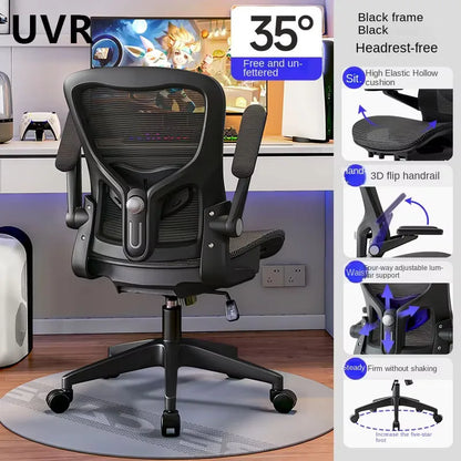 UVR Mesh Personal Bürostuhl, bequemer, ergonomischer Design-Sessel, Möbellift, verstellbarer Liegestuhl, Gaming-Computerstuhl