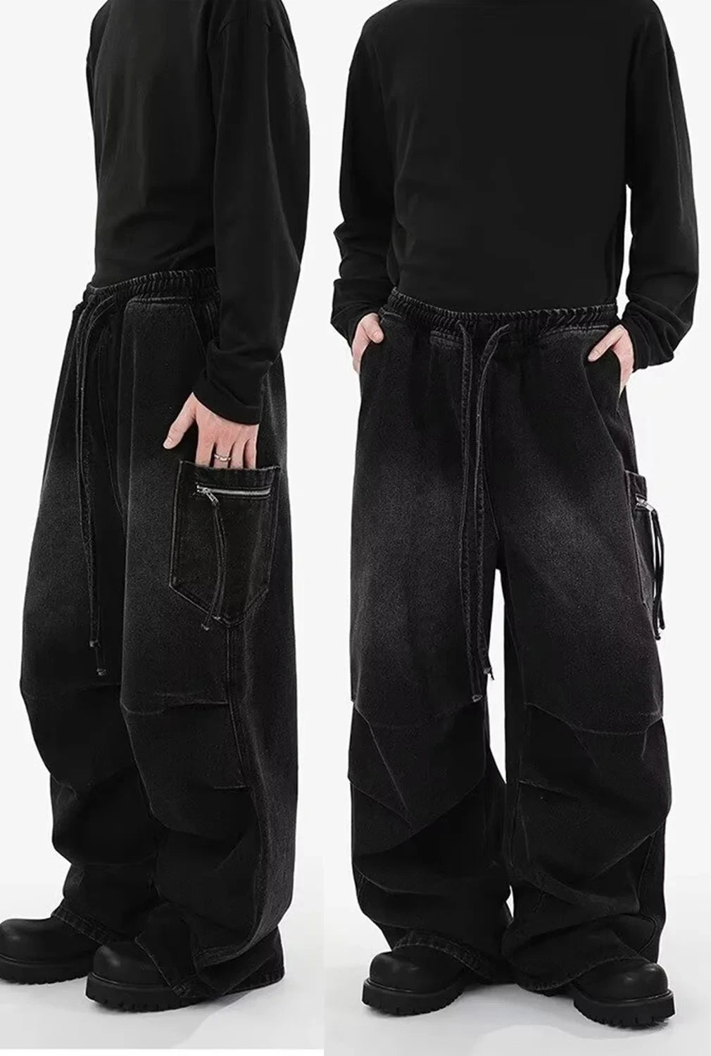 Y2K Men's Baggy Jeans Unisex Trendy Casual Wide-Leg Denim Pants High Street Quality American Style Streetwear Oversize Trousers.