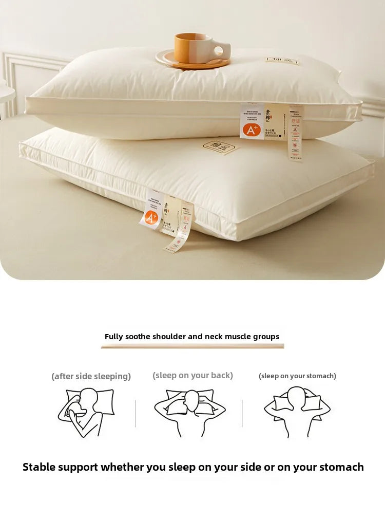 1pc Soft Filling Sleeping Pillows for Home Bed Almohadas Para Dormir High Quality Pillow 48x74cm Washable Neck Cushion.