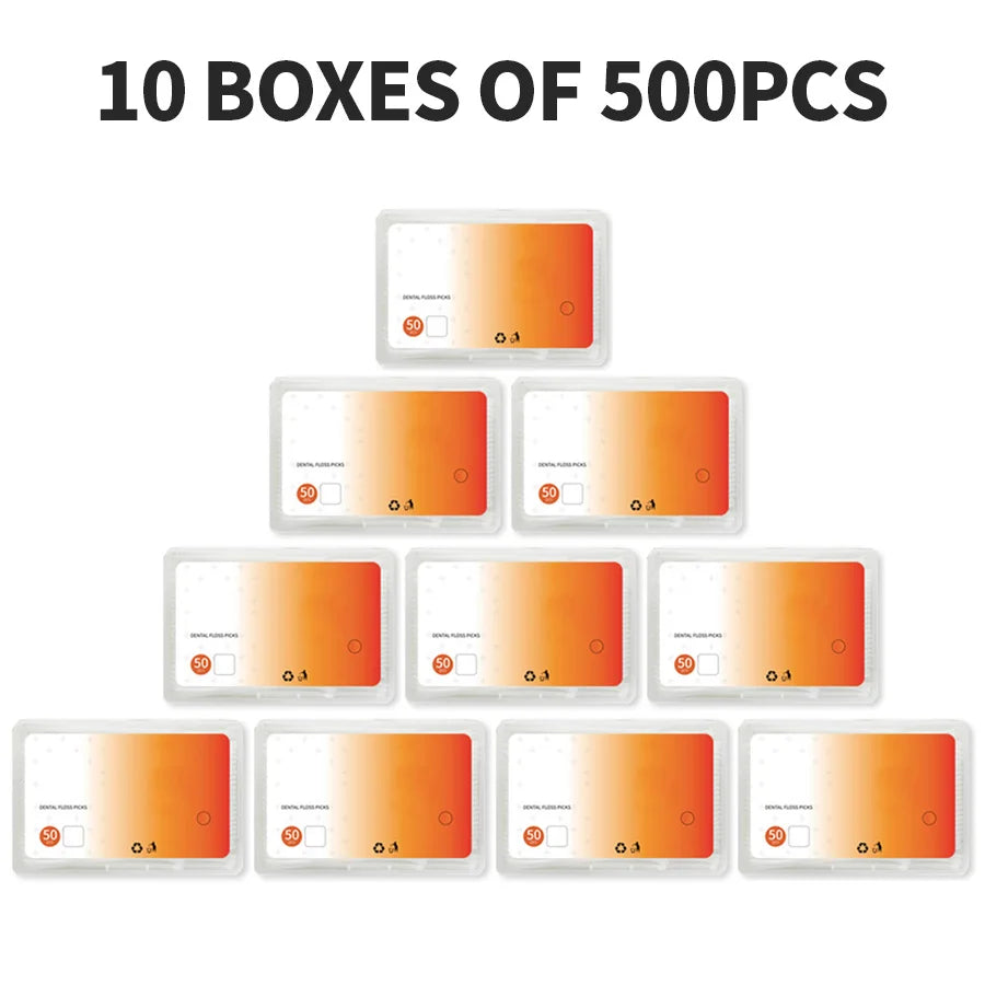 500/250/50PCS - Smooth Floss Rod - Cleaning interdental gaps and oral care.