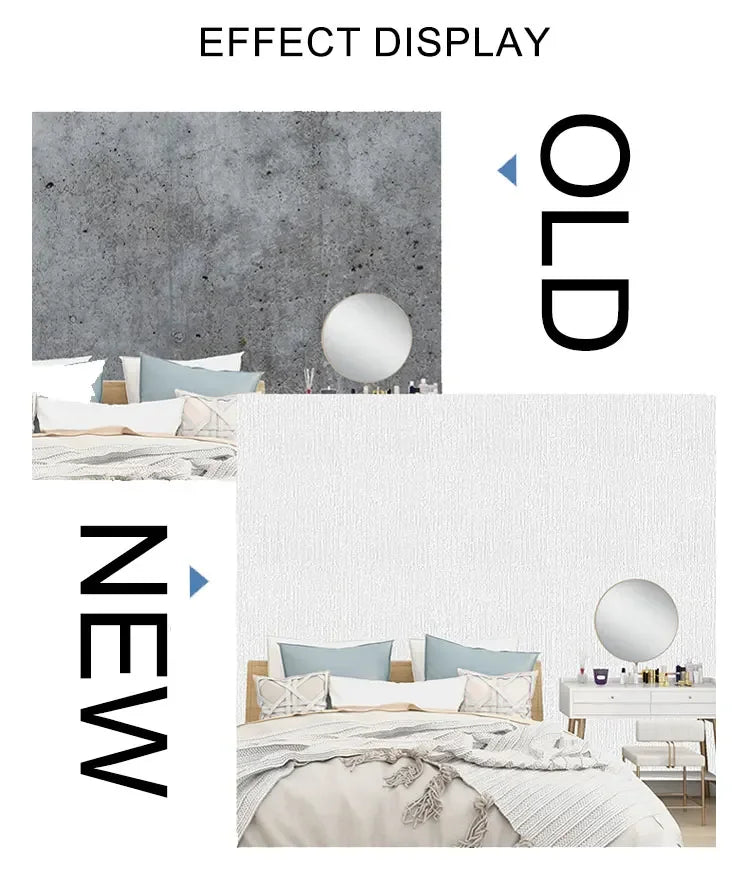 10 m 3D verdickte selbstklebende Tapete Leinen schlicht Kieselalgen Schlamm Wandaufkleber Farbe Dekor Renovierung Antikollision Home Decor