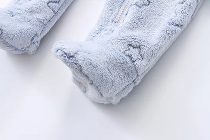 Somenie Unisex Baby Verdickte Onesie Kleidung für Herbst Winter Oberbekleidung Jungen Mädchen Niedliche Cartoon Fleece Warmer Body.