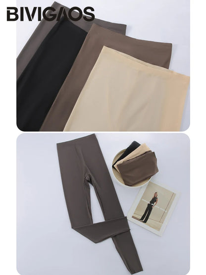 BIVIGAOS Summer Ultra-Thin Skin Sunscreen Leggings Women High Elastic Transparent Facial Mask Underwear Tight Sexy Sport Legging.