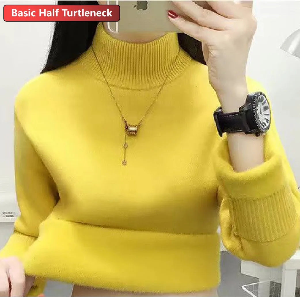 Rollkragen Winter Pullover Frauen Elegante Verdicken Samt Gefüttert Warme Sueter Gestrickte Pullover Schlank Tops Jersey Strickwaren Jumper Neue