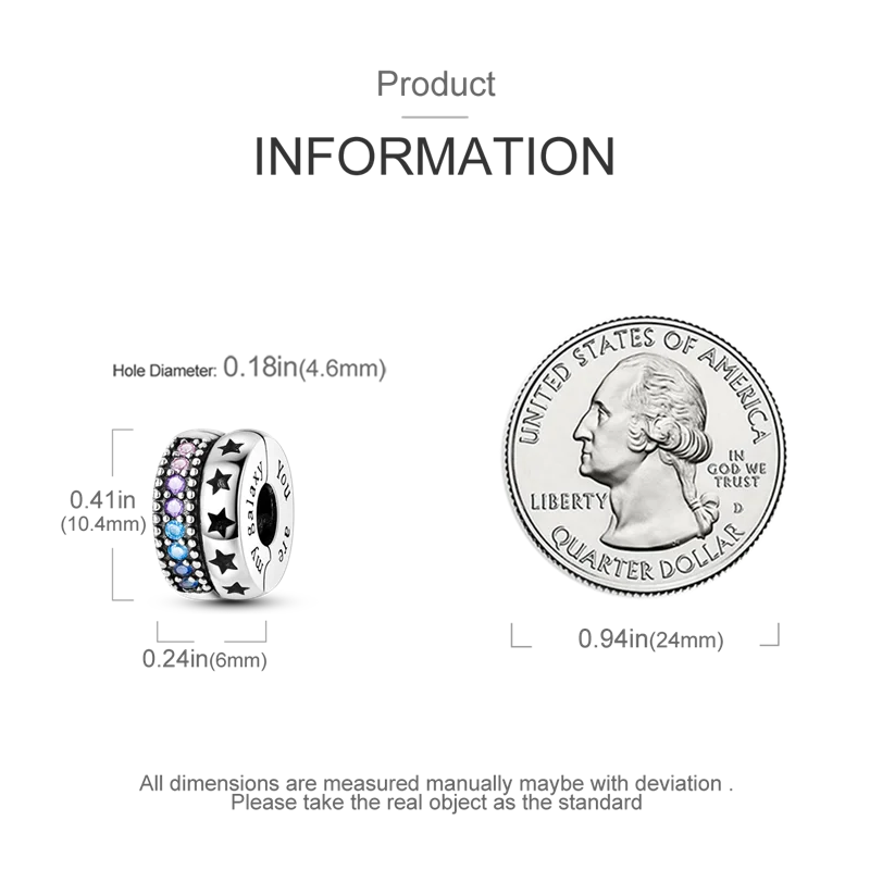 Silver Clasp 925 Sterling Silver CZ pave Clip Charms Daisy Beads Stopper Safety Chain fit Original Bangle Bracelet Jewelry Clip.