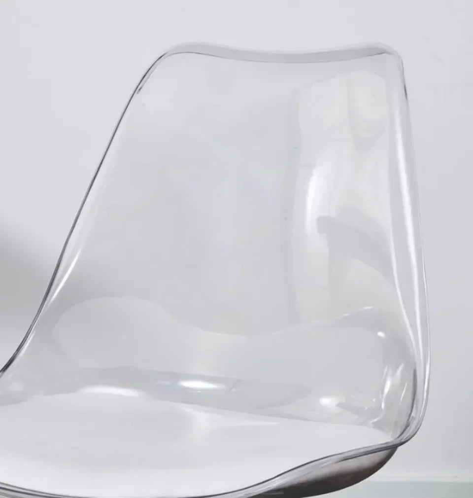 Weiches Kissen Rotierender Computerstuhl Transparenter Kunststoff Drehstuhl Haushalt Schlafzimmer Hebetische Stühle Haushaltsgegenstände