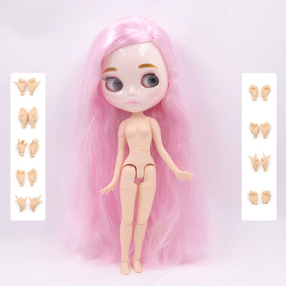 ICY DBS Blyth Doll 1/6 Joint Body 30CM BJD toys Natural shiny face with extra hands AB DIY Fashion Dolls girl gift