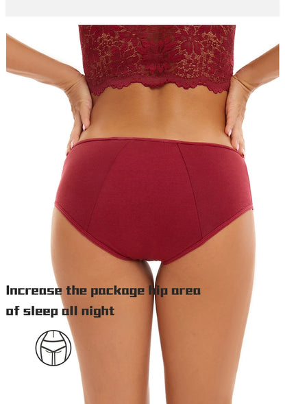 3pcs Women Menstrual Period Underpants Ladies Cotton Postpartum Absorbent Leak Proof Panties European size XS-5XL.
