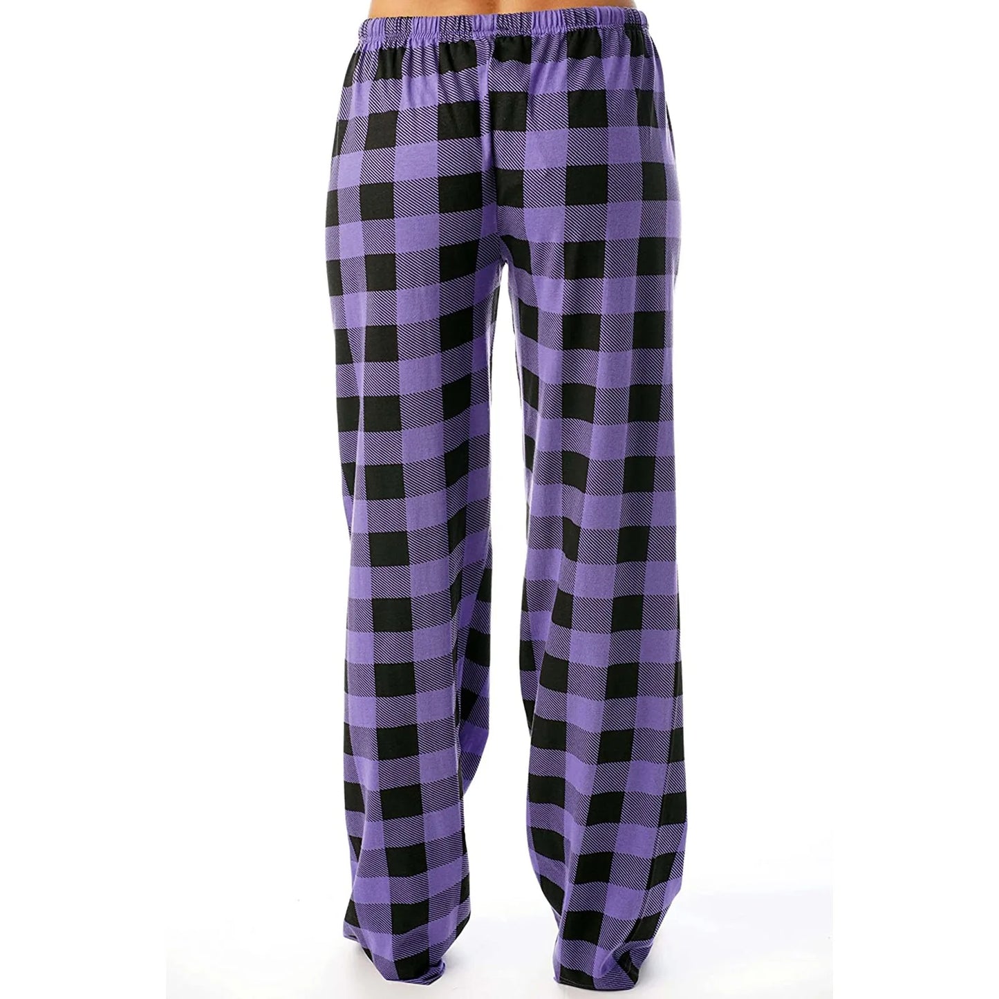 Frauen Weihnachten Pyjama Hosen Herbst Winter Plaid Gedruckt Hosen Mode Lässig Breite Bein Hosen Kleidung Streetwear